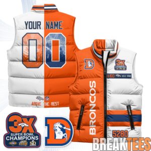 Denver Broncos Mile High Custom Puffer Vest 3