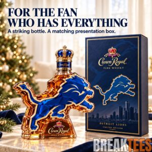 Detroit Lions Crown Royal Whiskey Bottle 2 Detroit Lions Crown Royal Whiskey Bottle 2