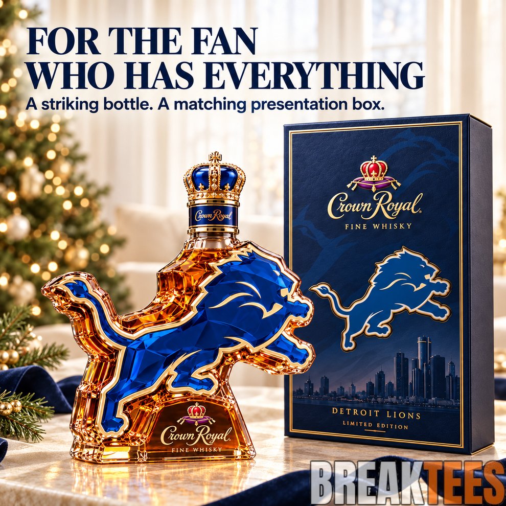 Detroit Lions Crown Royal Whiskey Bottle Detroit Lions Crown Royal Whiskey Bottle
