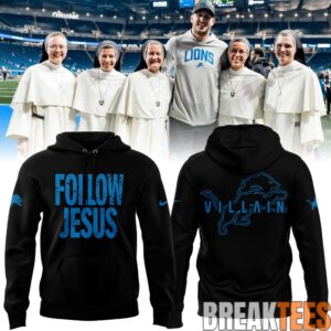 Detroit Lions Follow Jesus Black Hoodie