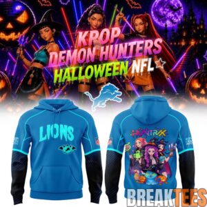 Detroit Lions K-Pop Demon Hunters x Halloween Hoodie
