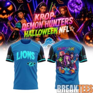 Detroit Lions K-Pop Demon Hunters x Halloween Shirt