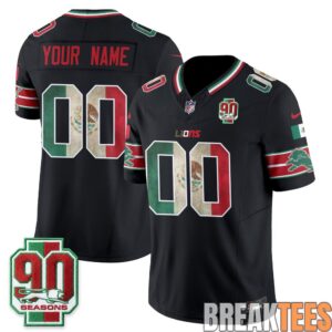 Detroit Lions Mexico Edition Custom Football Jersey
