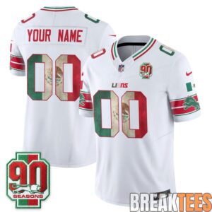 Detroit Lions Mexico Edition Custom Football Jersey 1