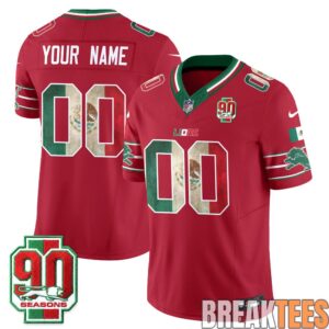 Detroit Lions Mexico Edition Custom Football Jersey 3