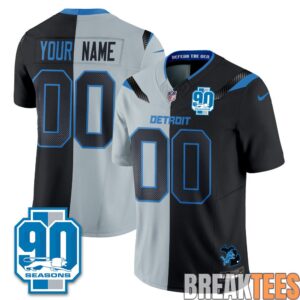 Detroit Lions Rivalries Split Edition Custom Football Jersey 1