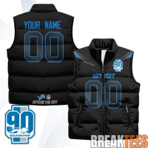 Detroit Lions Xmas 2026 Rivalries Custom Puffer Vest 1
