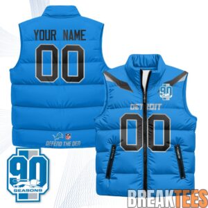 Detroit Lions Xmas 2026 Rivalries Custom Puffer Vest 2