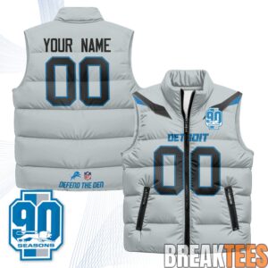 Detroit Lions Xmas 2026 Rivalries Custom Puffer Vest 3