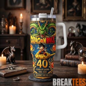 Dragon Ball 40th Anniversary 1986-2026 40oz Tumbler - Goku & Shenron Anime Inspired 2