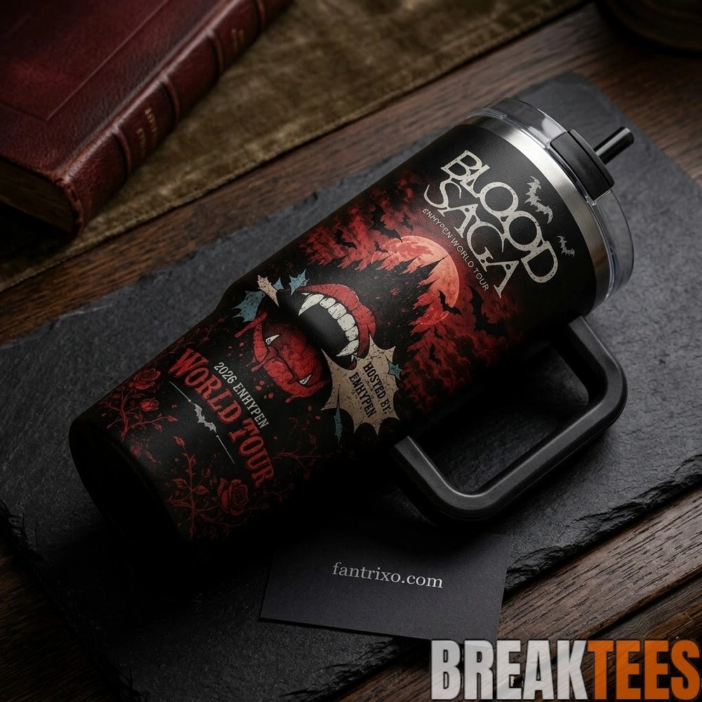 ENHYPEN WORLD TOUR BLOOD SAGA Kpop Concert Merch Tumbler With Handle ENHYPEN WORLD TOUR BLOOD SAGA Kpop Concert Merch Tumbler With Handle
