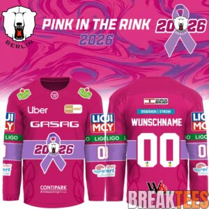 Eisbären Berlin x Pink in the Rink 2026 Limited Edition Hockey Jersey Custom 2