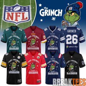 Football All Teams x Grinch “I Hate Everybody Except My Team” Football Jersey