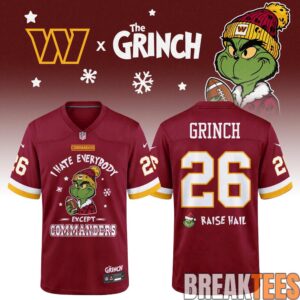 Football All Teams x Grinch “I Hate Everybody Except My Team” Football Jersey 6
