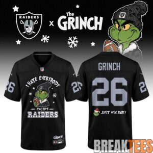 Football All Teams x Grinch “I Hate Everybody Except My Team” Football Jersey 7