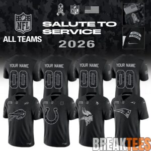 Football All Teams x Salute To Service 2026 Custom Jersey