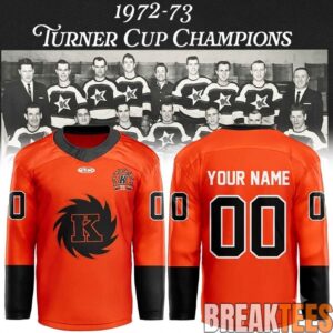 Fort Wayne Komets Turner Cup Champions Hockey Jersey - K Logo and Personalized Number 1
