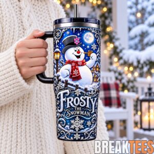 Frosty the Snowman 40oz Christmas Tumbler with Handle