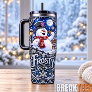 Frosty the Snowman 40oz Christmas Tumbler with Handle 2