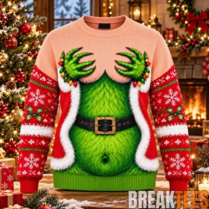 Funny Boobs Naughty Christmas Ugly Sweater