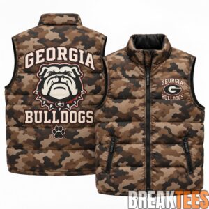 Georgia Bulldogs 2026 Military Appreciation Camo Puffer Vest