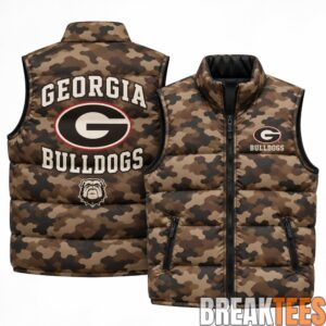Georgia Bulldogs 2026 Military Appreciation Camo Puffer Vest 3