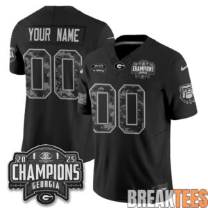 Georgia Bulldogs 2026 Salute to Service Custom Football Jersey
