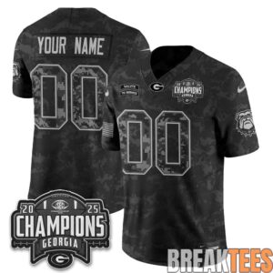 Georgia Bulldogs 2026 Salute to Service Custom Football Jersey 2