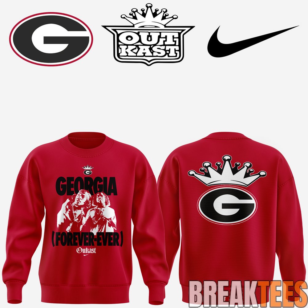 Georgia Bulldogs Exclusive Edition x Outkast Red Sweatshirt 2026 Georgia Bulldogs Exclusive Edition x Outkast Red Sweatshirt 2026