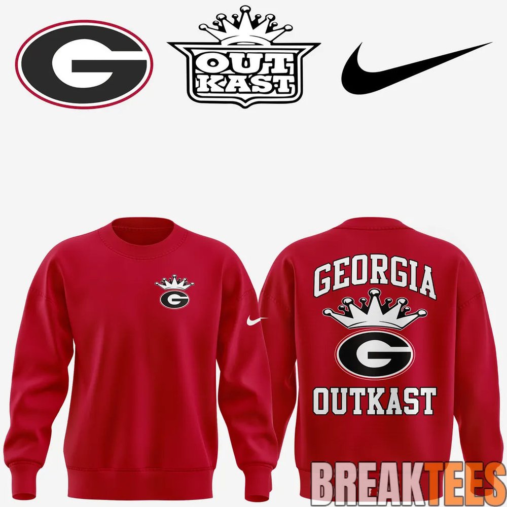 Georgia Bulldogs Exclusive Edition x Outkast Red Sweatshirt 2026 Georgia Bulldogs Exclusive Edition x Outkast Red Sweatshirt 2026
