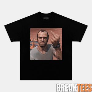 Grand Theft Auto V Trevor Philips Raising His Middle Finger T-Shirt