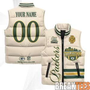 Green Bay Packers 2026 Rivalries Custom Puffer Vest 1