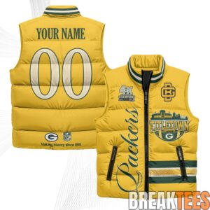 Green Bay Packers 2026 Rivalries Custom Puffer Vest 2