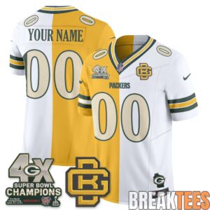 Green Bay Packers Rivalries Split Edition Custom Football Jersey