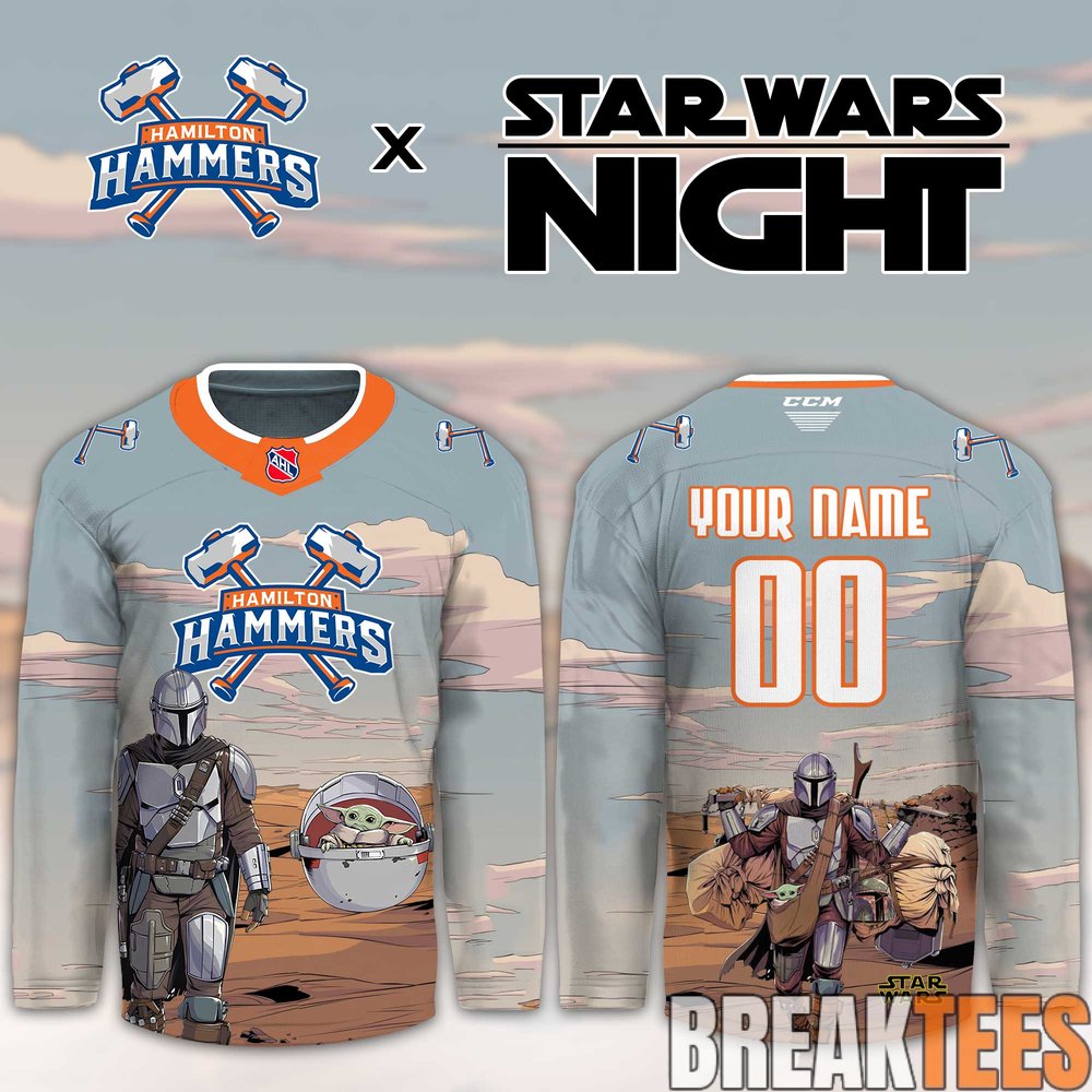 Hamilton Hammers x 2026 Star Wars Night Custom Hockey Jersey Hamilton Hammers x 2026 Star Wars Night Custom Hockey Jersey