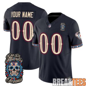 Houston Texans Día de los Muertos Limited Custom Football Jersey