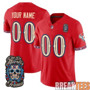Houston Texans Día de los Muertos Limited Custom Football Jersey 3