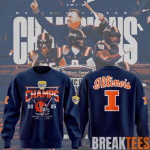 Illinois Fighting Illini Football 2026 Music City Bowl Champions Sweatshirt