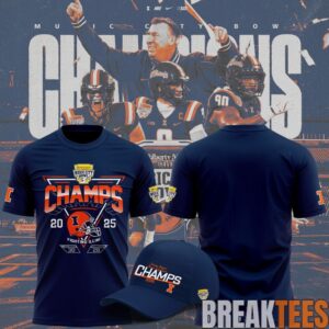 Illinois Fighting Illini Football 2026 Music City Bowl Champions T-Shirt