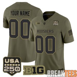 Indiana Hoosiers 2026 Salute to Service Custom Football Jersey