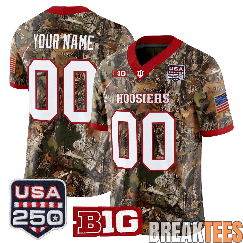 Indiana Hoosiers 2026 Salute to Service Custom Football Jersey Indiana Hoosiers 2026 Salute to Service Custom Football Jersey