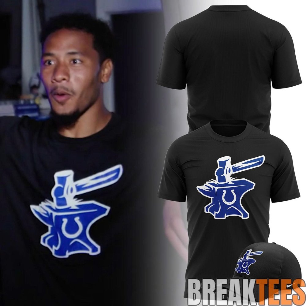 Indianapolis Colts Retro Anvil Logo Black T-Shirt Indianapolis Colts Retro Anvil Logo Black T-Shirt