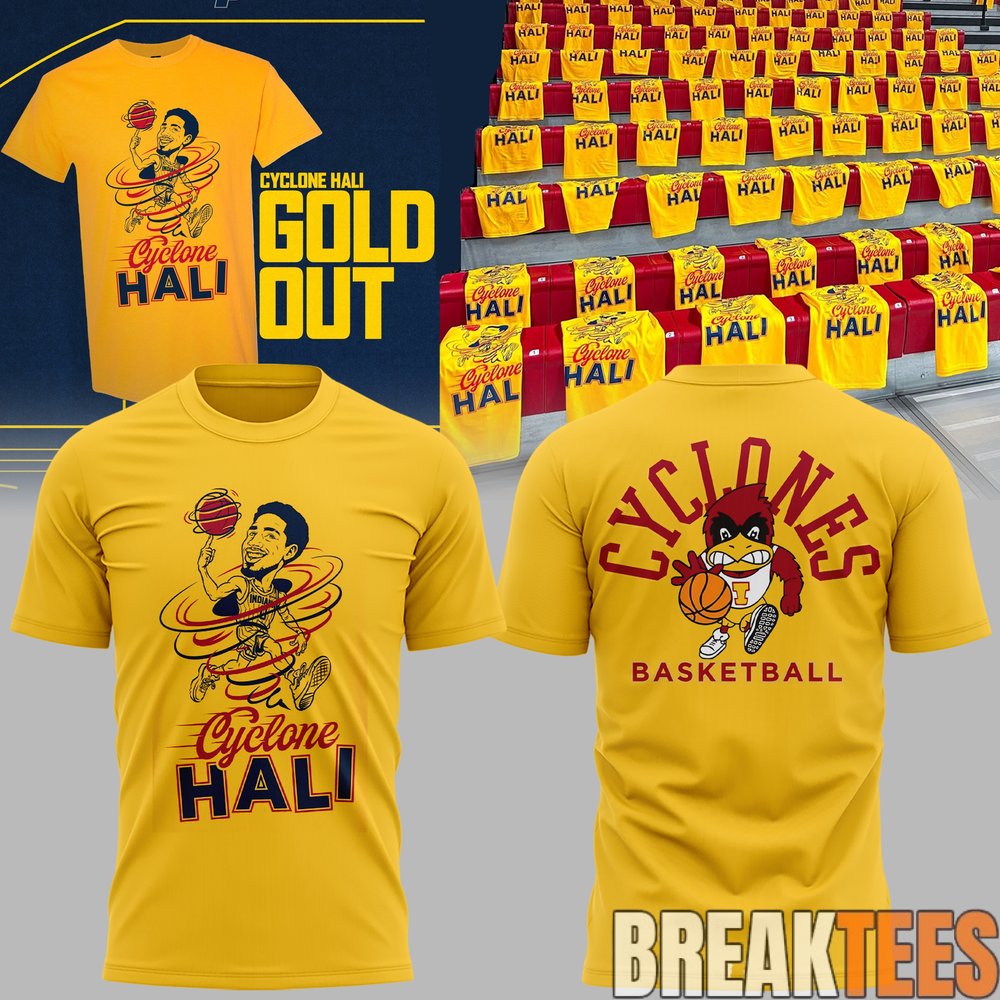 Iowa State Cyclones Cyclone Hali Gold Out 2026 Limited Edition T-Shirt Iowa State Cyclones Cyclone Hali Gold Out 2026 Limited Edition T-Shirt