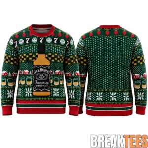Jack Daniels Tennessee 2026 Ugly Christmas Sweater for Jack Daniels Fans 1