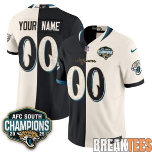 Jacksonville Jaguars 2026 Rivalries Split Custom Football Jersey