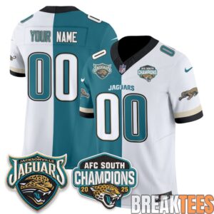 Jacksonville Jaguars Split Edition Custom Football Jersey 1