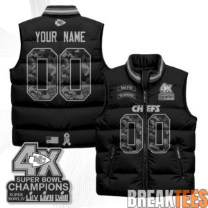 Kansas City Chiefs 2026 Salute to Service Custom Puffer Vest 3
