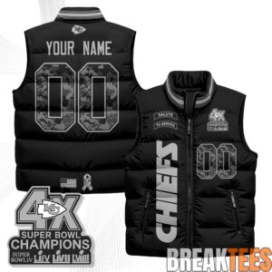 Kansas City Chiefs 2026 Salute to Service Custom Puffer Vest 4
