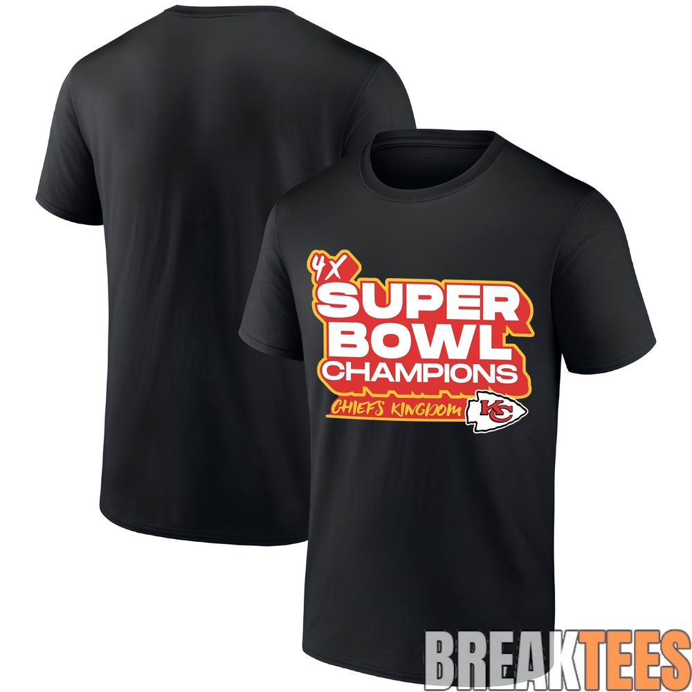 Kansas City Chiefs 4x Super Bowl Champions T-Shirt Kansas City Chiefs 4x Super Bowl Champions T-Shirt