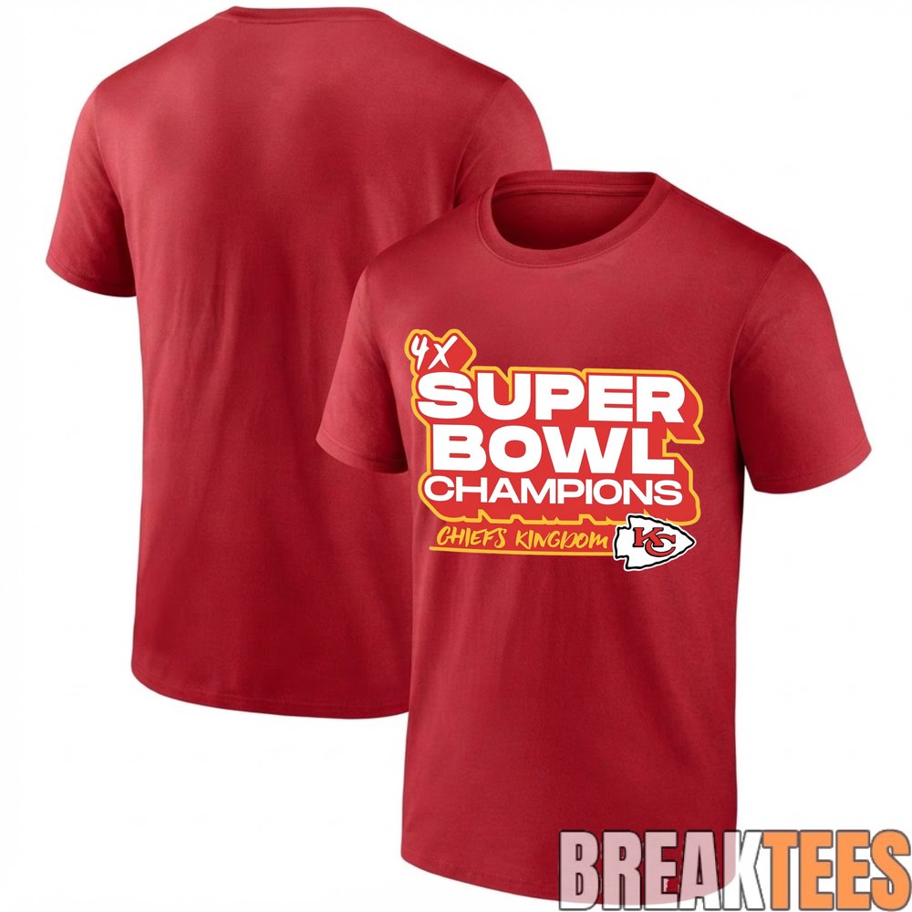 Kansas City Chiefs 4x Super Bowl Champions T-Shirt Kansas City Chiefs 4x Super Bowl Champions T-Shirt